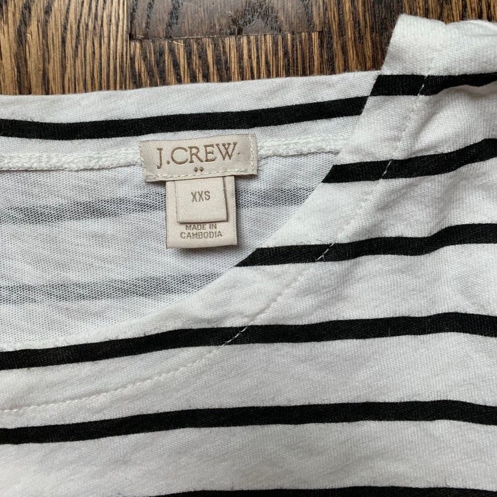 J. Crew Long Sleeve Striped Boatneck Tee - Picture 2 of 3
